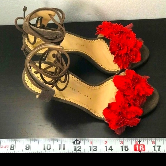 CHARLOTTE OLYMPIA Exotic Salsa Linen Sandals NEW - Picture 6 of 7